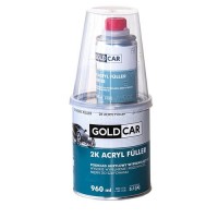 Акрилова грунтовка для авто GOLD CAR Base 2К HS 5+1, біла 960 мл