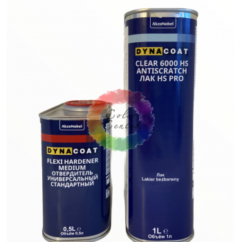  Лак акриловий безбарвний Dyna HS 6000 Medium, 1л + затв. 0,5л